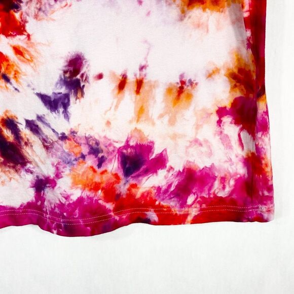 Meet Me at the Pumpkin Patch Large Tee Tie Dye Handmade Purple Orange 1317 - Picture 7 of 12